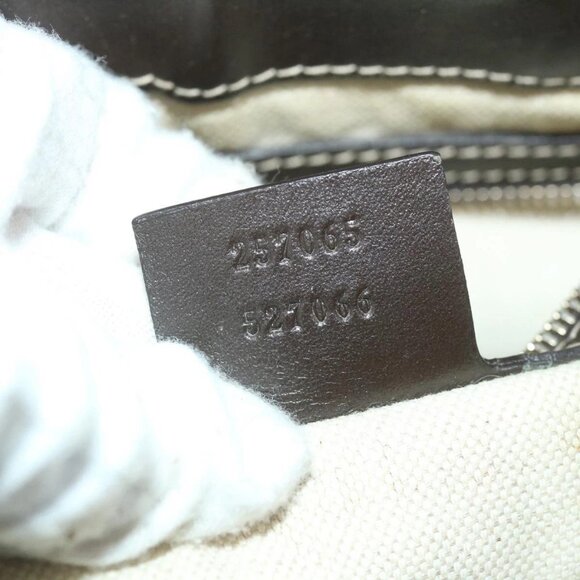 GUCCI GG Canvas Web Sherry Line Shoulder Bag Beige Red Green - Picture 14 of 16